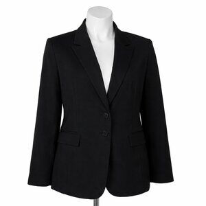 NWT LANE BRYANT Ponte Work Career Black Jacket Plus Size 26